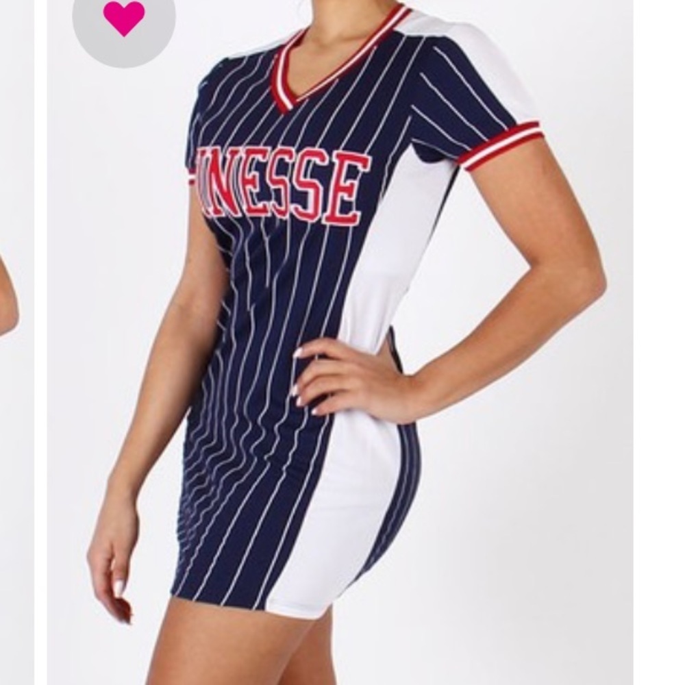 Blue Red White Patriotic Jersey Dress